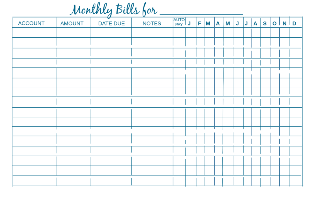 Monthly bills