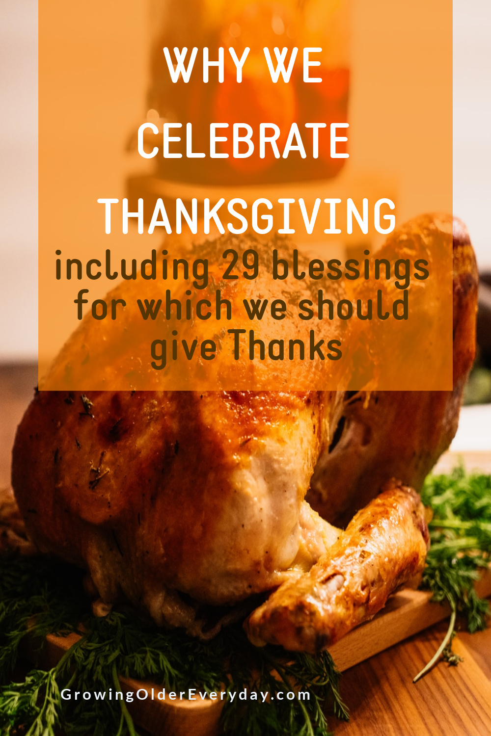 Why we Celebrate Thanksgiving Growing Older Everyday