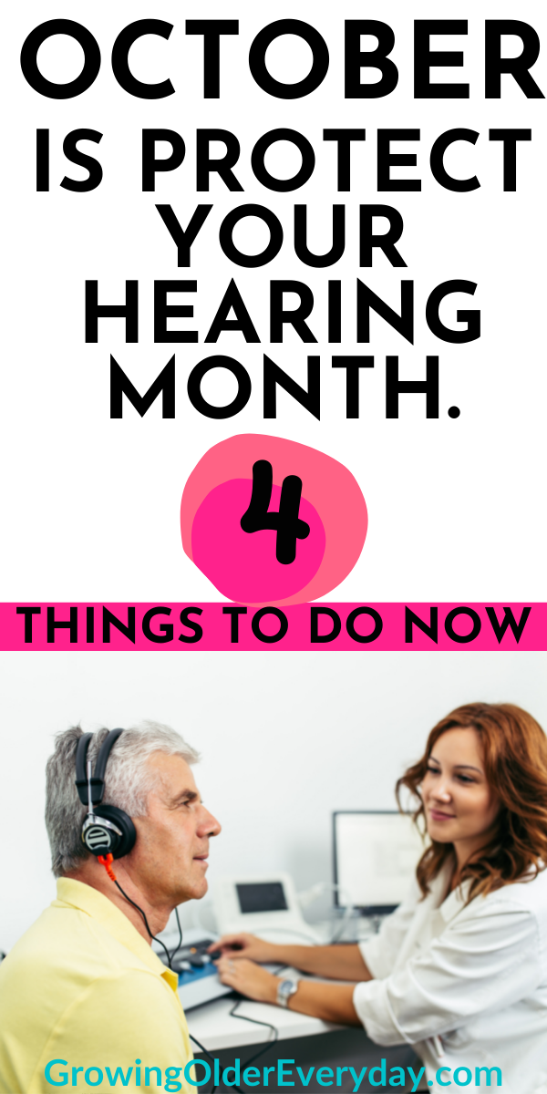 Audiologist testing hearing