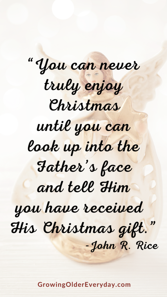 You can never truly enjoy Christmas quote about the true meaning of Christmas