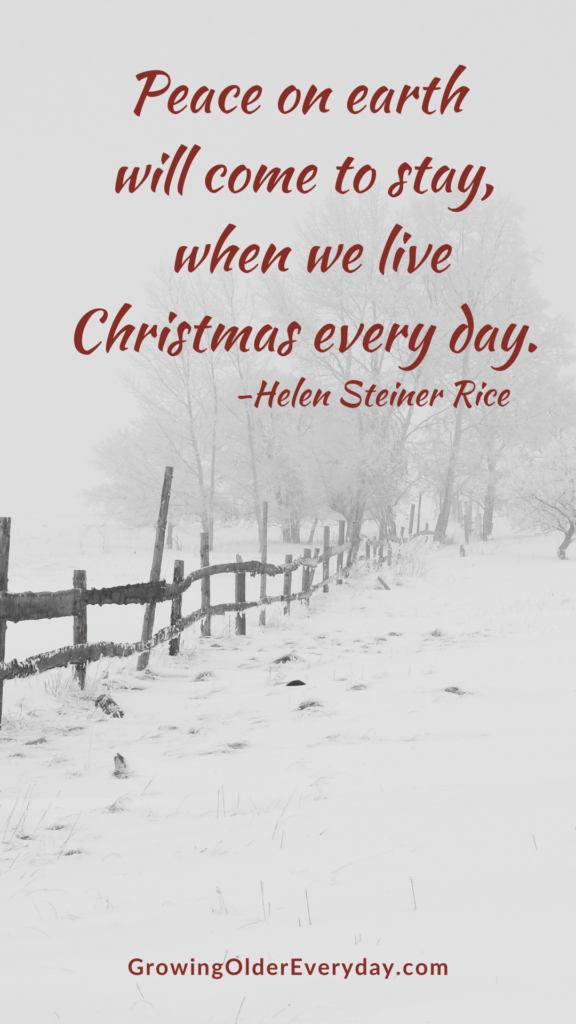 Peace on Earth quote about the true meaning of Christmas