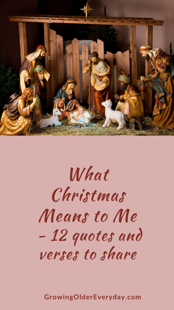 What Christmas Means to Me - Manger scene