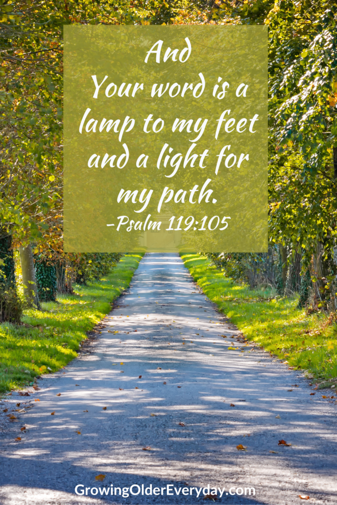 And Your word is a lamp to my feet.