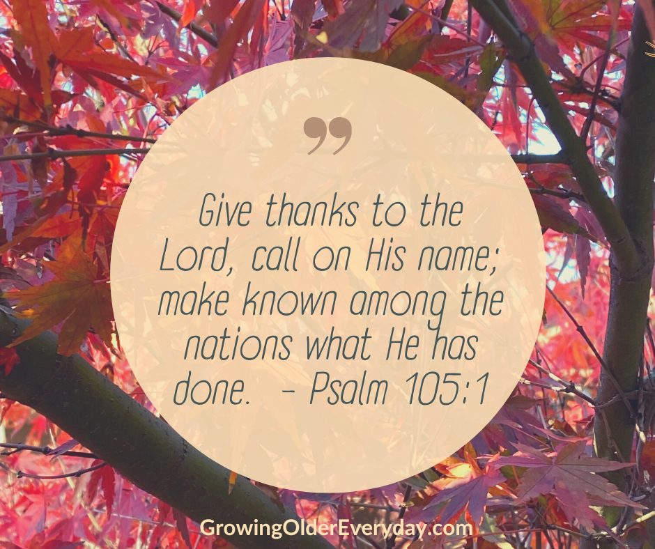 Bible Verses giving thanks to God