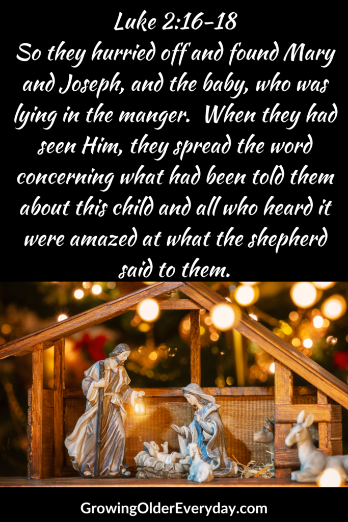 And the baby, who was lying in the manger