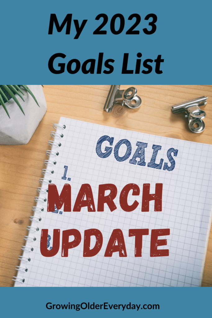 My 2023 Goals List March Update