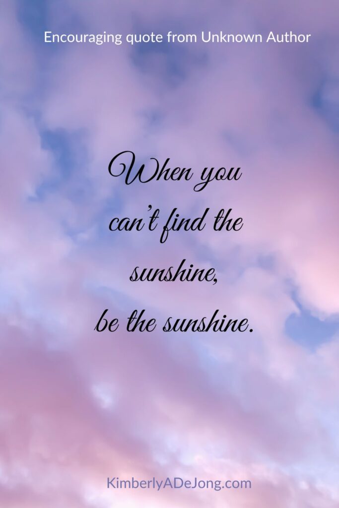 Sunshine quote from unknown author
